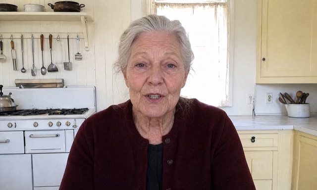 Ruth Mae Callahan in her Ohio farmhouse kitchen